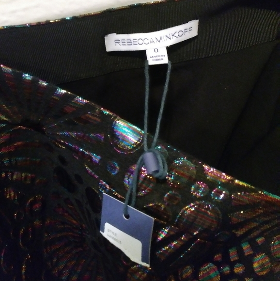 NEW Rebecca Minkoff Reims Metallic Mini Skirt - Picture 7 of 7
